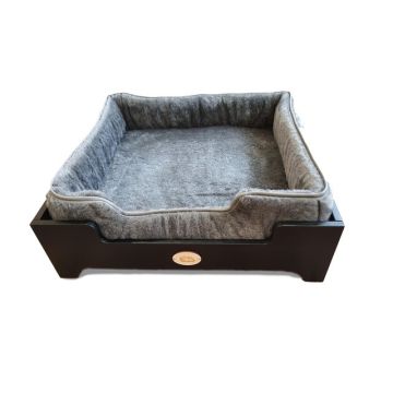 Lovely Nights Wood Collection Zwarte box met grijze kussen